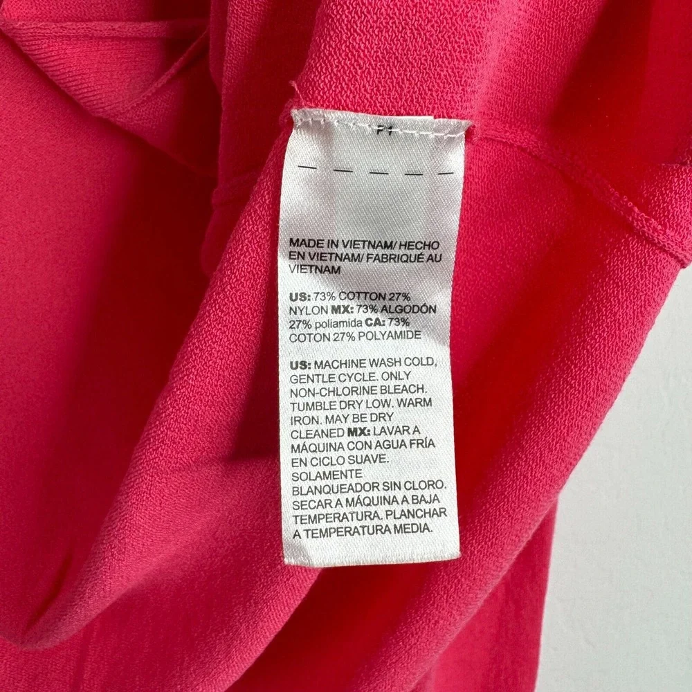 Chico's Women's Cardigan Sweater‎ Pink Cotton Blend Open Front Sz 1 Casual
